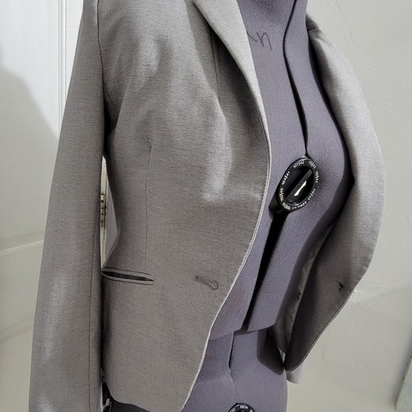 H&M Women Fitted Grey Blazer Size 4 - Picture 2 of 10